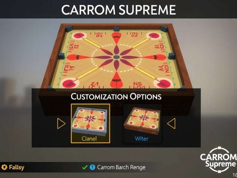 Carrom Supreme Customization Options